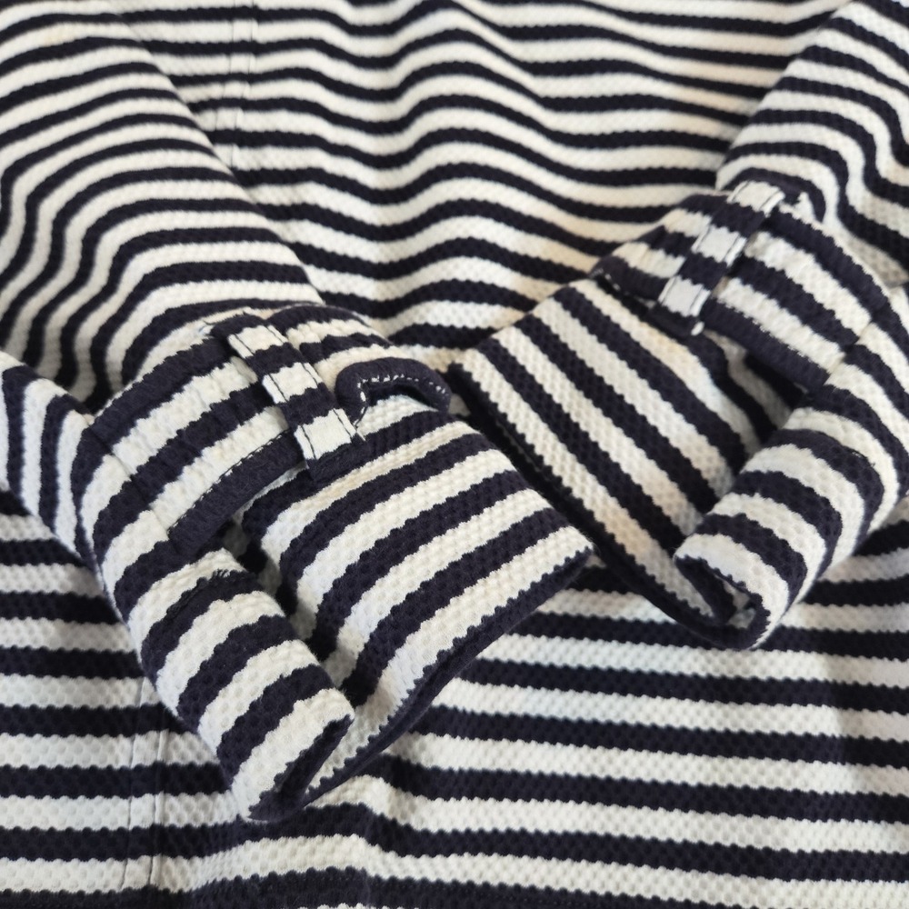 CAbi Jacket Womens M Navy Blue White Striped Nautical Harbour Workwear Casual - Picture 13 of 16